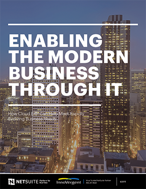 NetSuite White Paper Cover: Enabling Modern Business Through IT